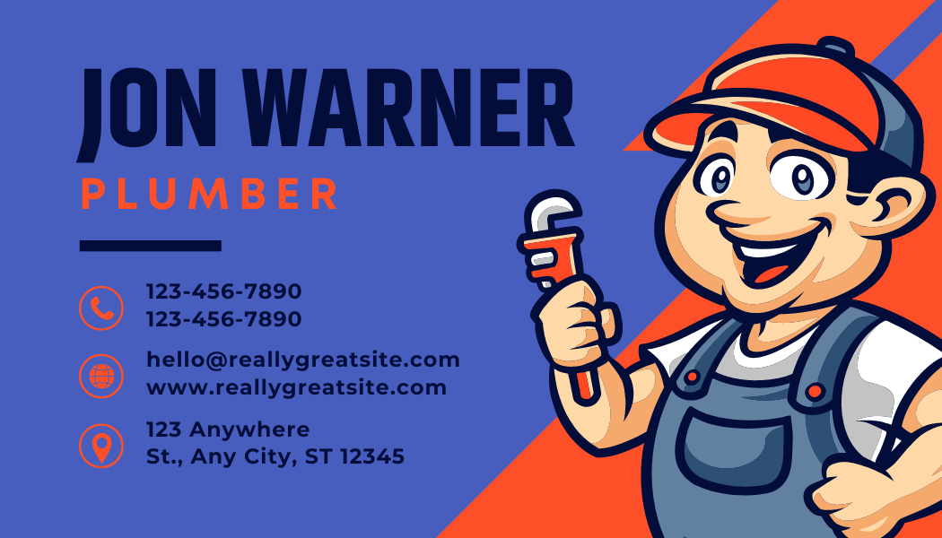 Plumbers business cards