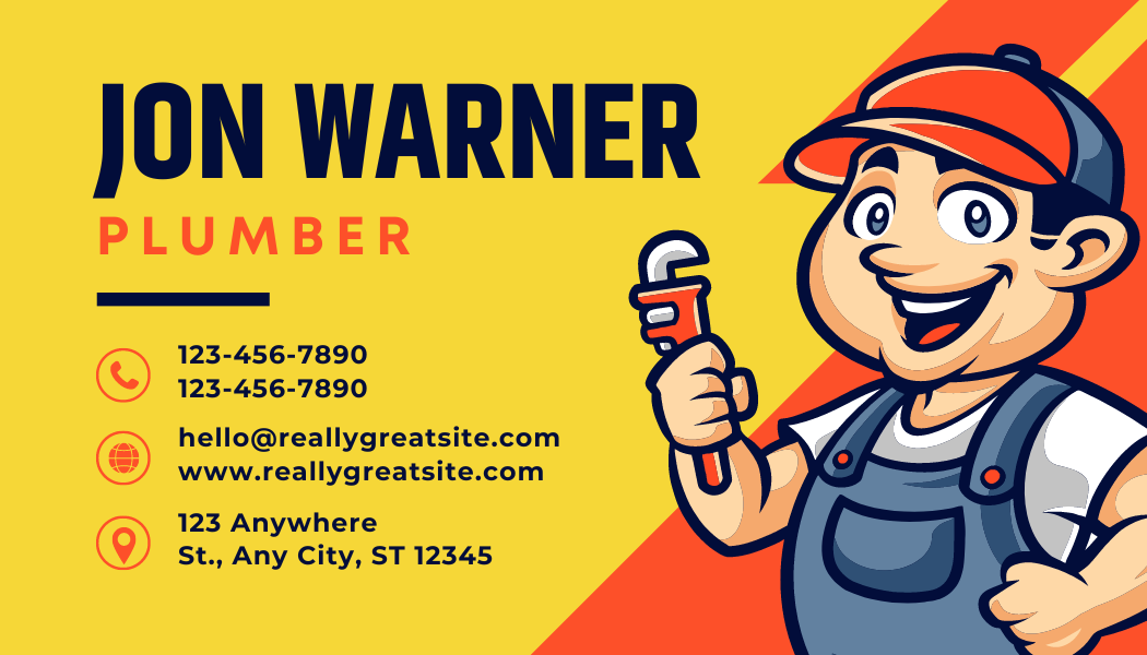 Plumbers business cards