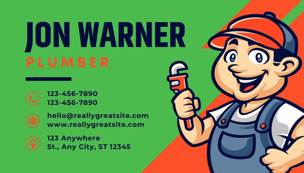 Plumbers business cards