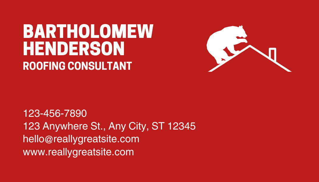 Roofing business cards