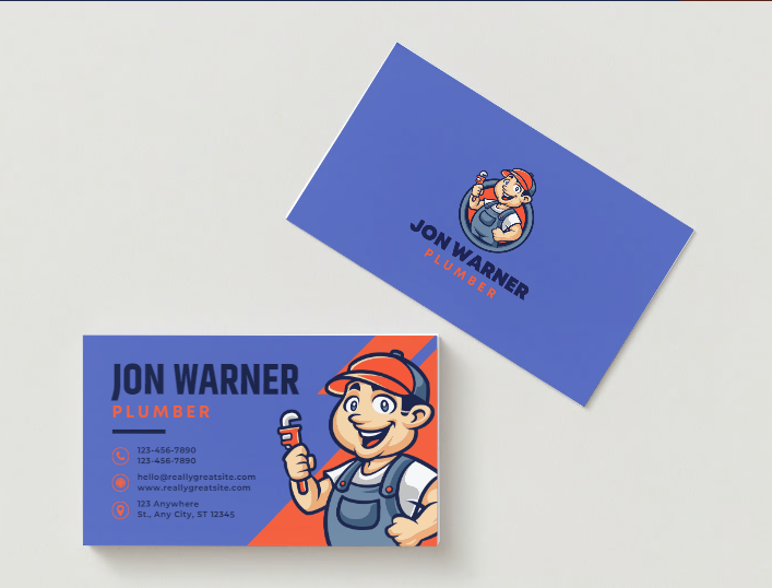 Plumbers business cards