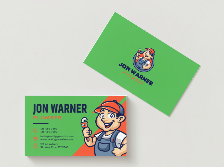 Plumbers business cards