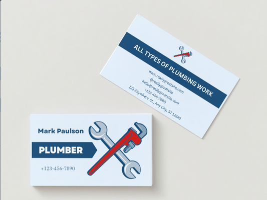 Plumbers business cards