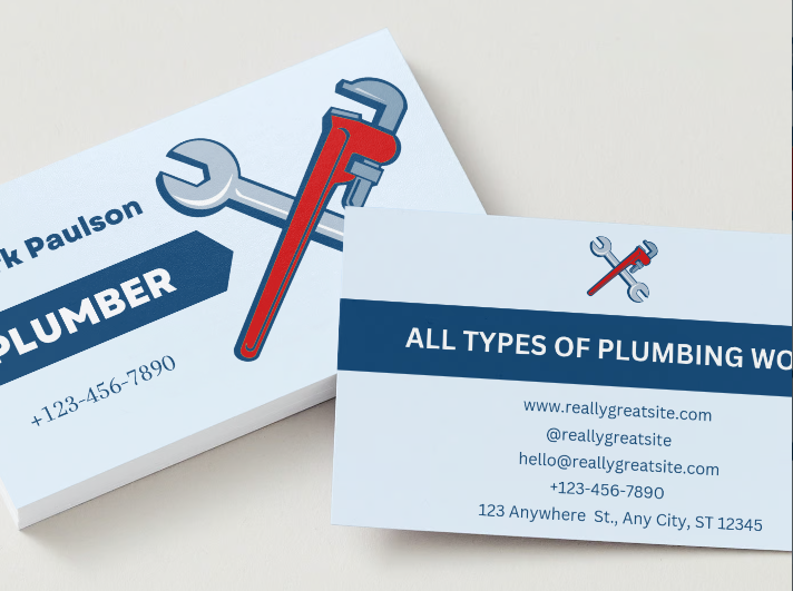 Plumbers business cards