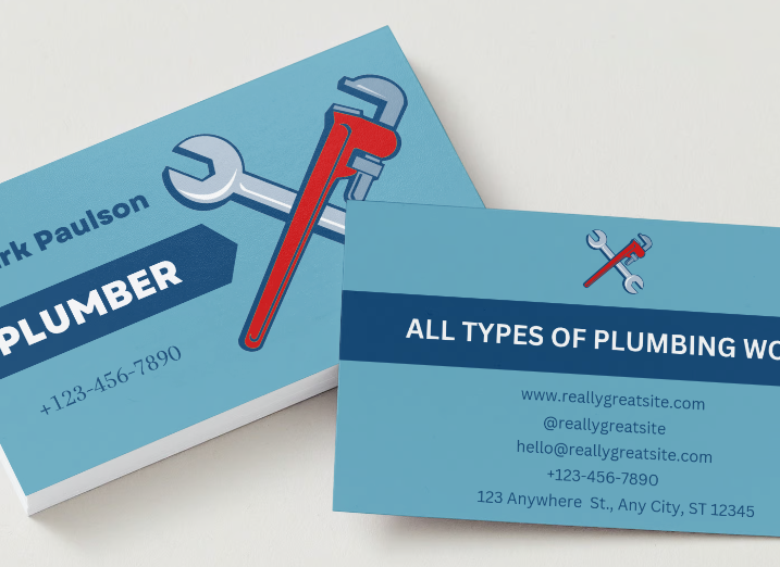 Plumbers business cards