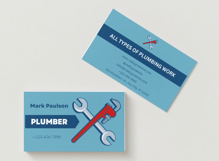 Plumbers business cards