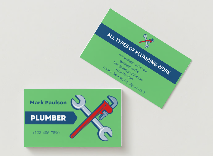 Plumbers business cards