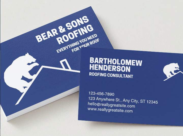 Roofing business cards