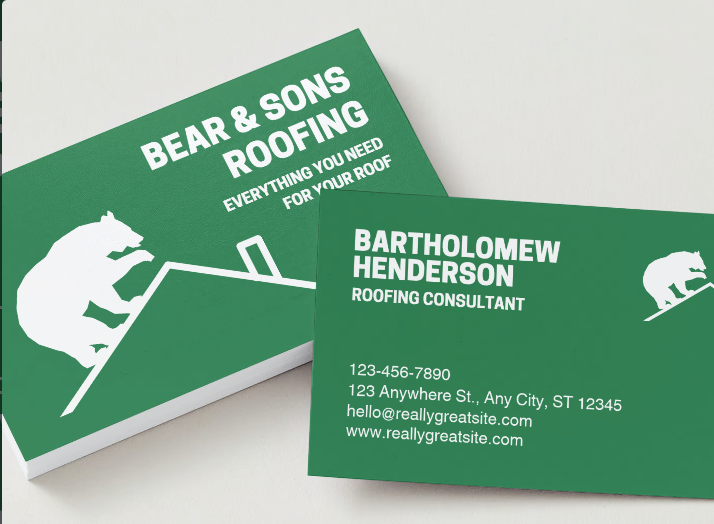 Roofing business cards