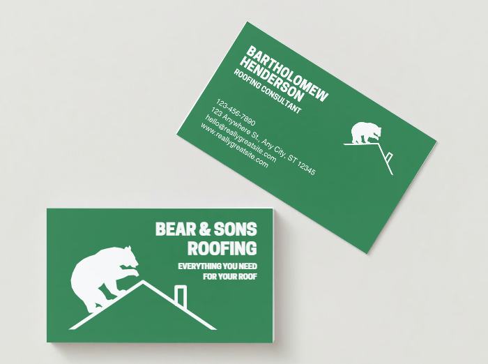 Roofing business cards