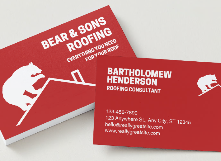 Roofing business cards