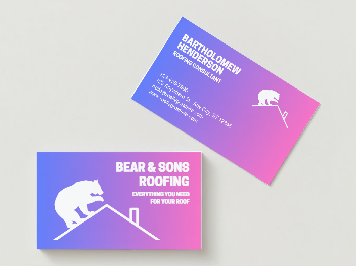 Roofing business cards